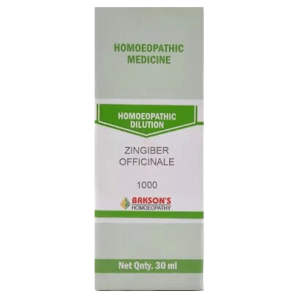 Bakson's Homeopathy Zingiber Officinale Dilution 1000 C