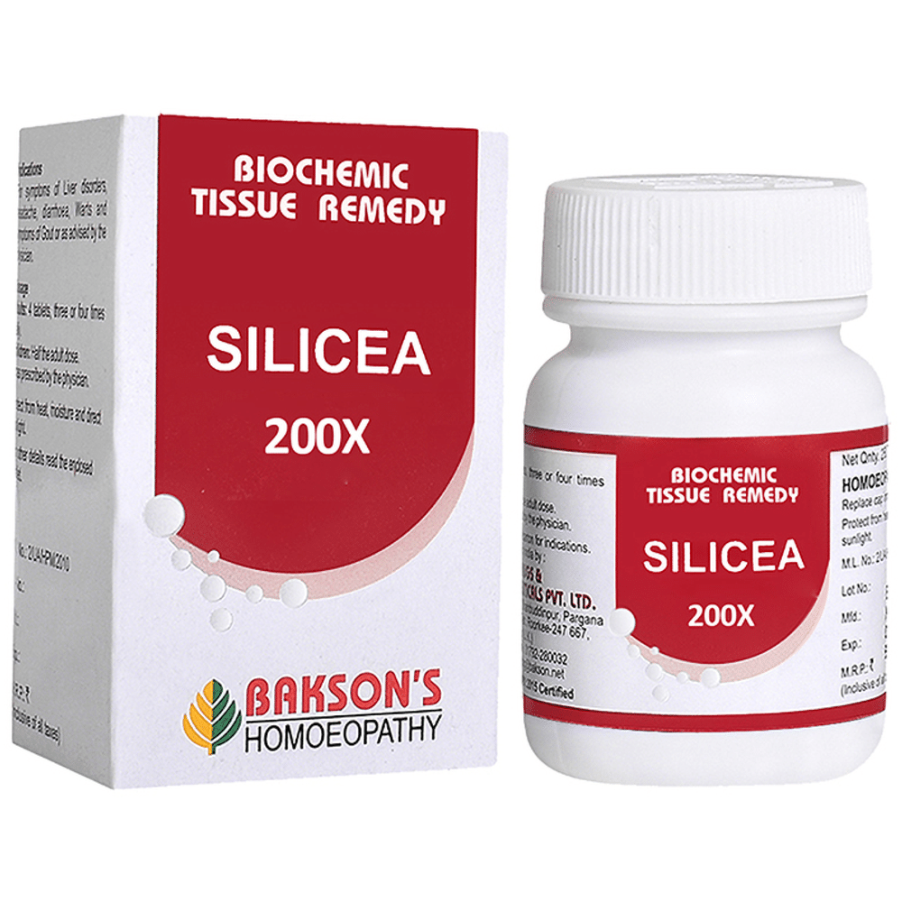 Bakson's Homeopathy Silicea Biochemic Tablet 200X