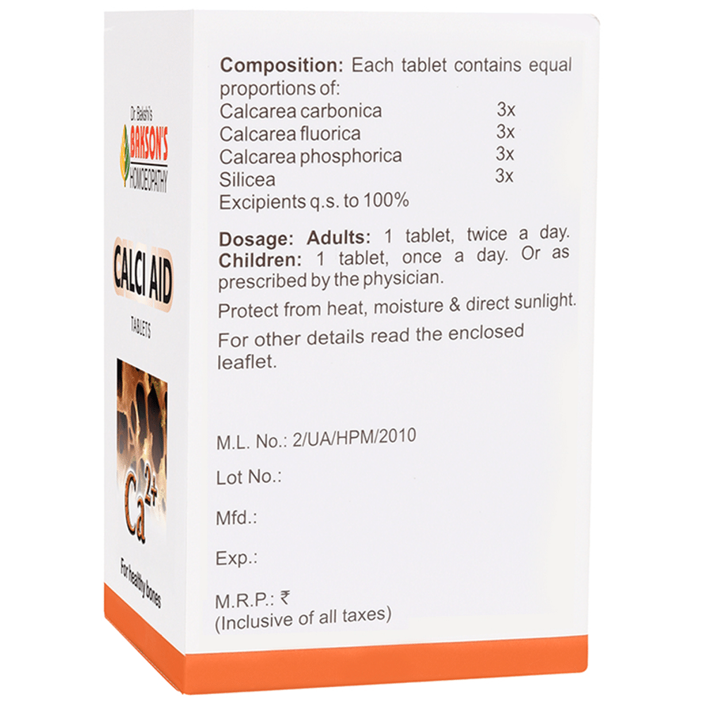 Bakson's Homeopathy Calci Aid Tablet