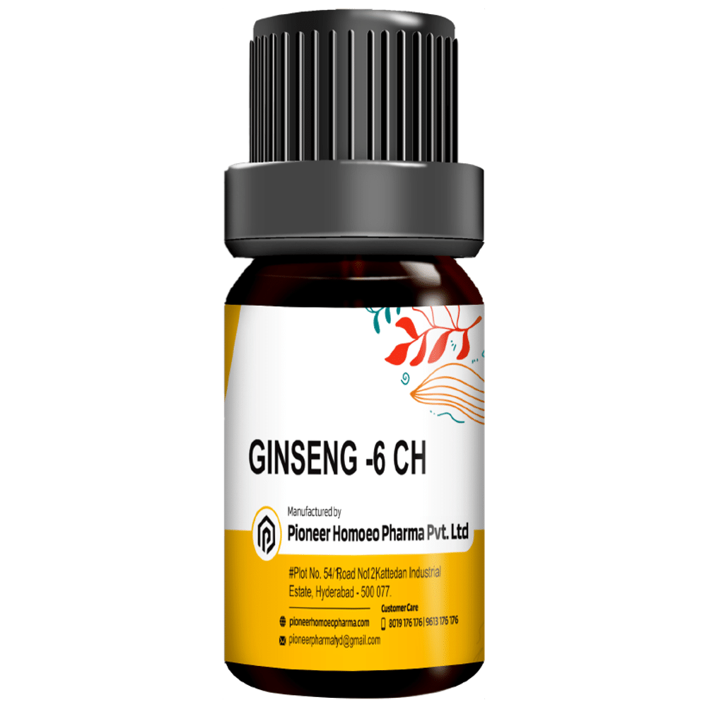 Pioneer Pharma Ginseng Globules Pellets Multidose Pills 6 CH