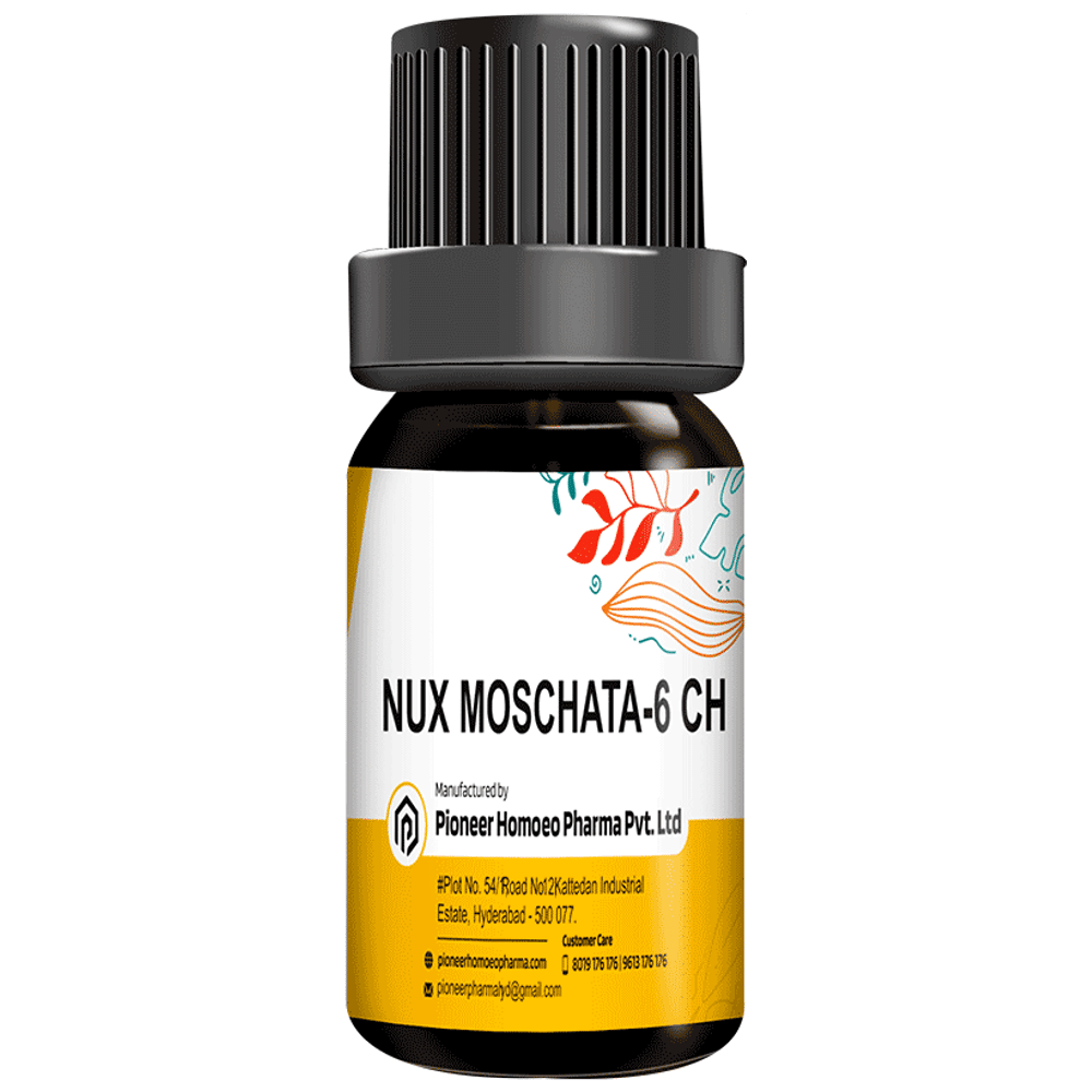 Pioneer Pharma Nux Moschata Globules Pellets Multidose Pills 6 CH