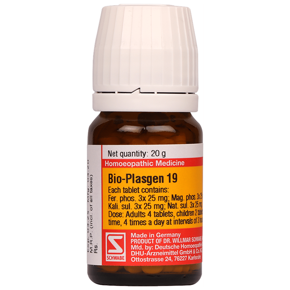 Dr Willmar Schwabe Germany Bio-Plasgen 19 Tablet