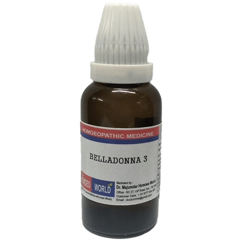 Dr. Majumder Homeo World Belladonna Dilution 3 (30ml Each)