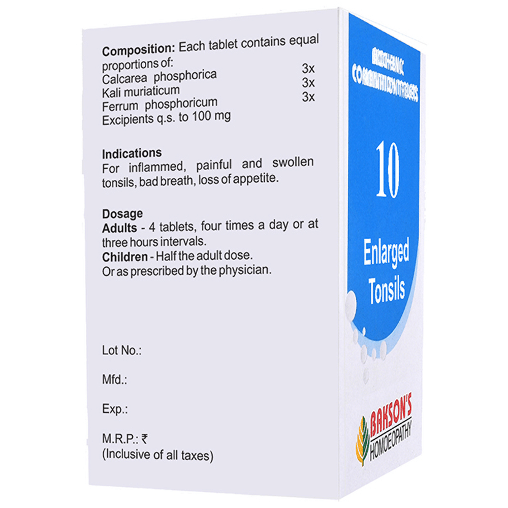 Bakson's Homeopathy Biocombination 10 Tablet