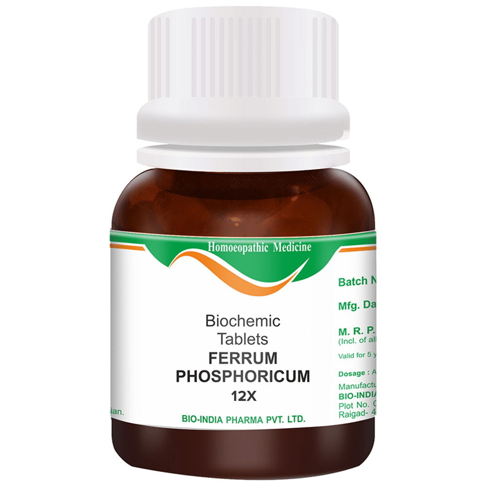 Bio India Ferrum Phosphoricum Biochemic Tablet 12X