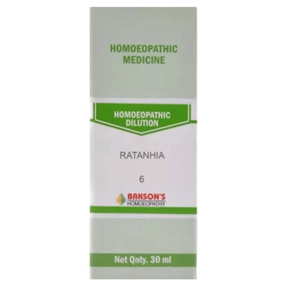 Bakson's Homeopathy Ratanhia Dilution 6 CH