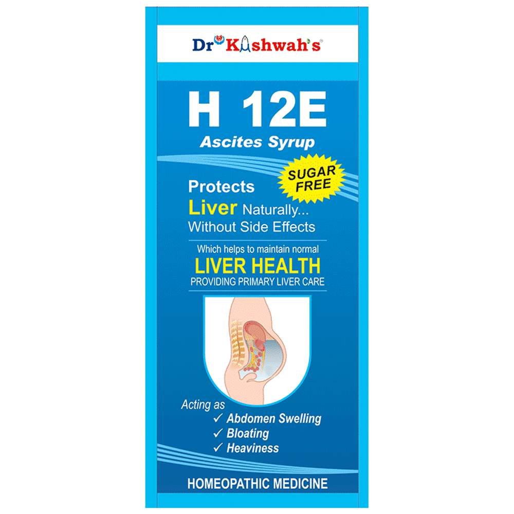 Dr Kushwah's H 12E Ascites Syrup Sugar Free