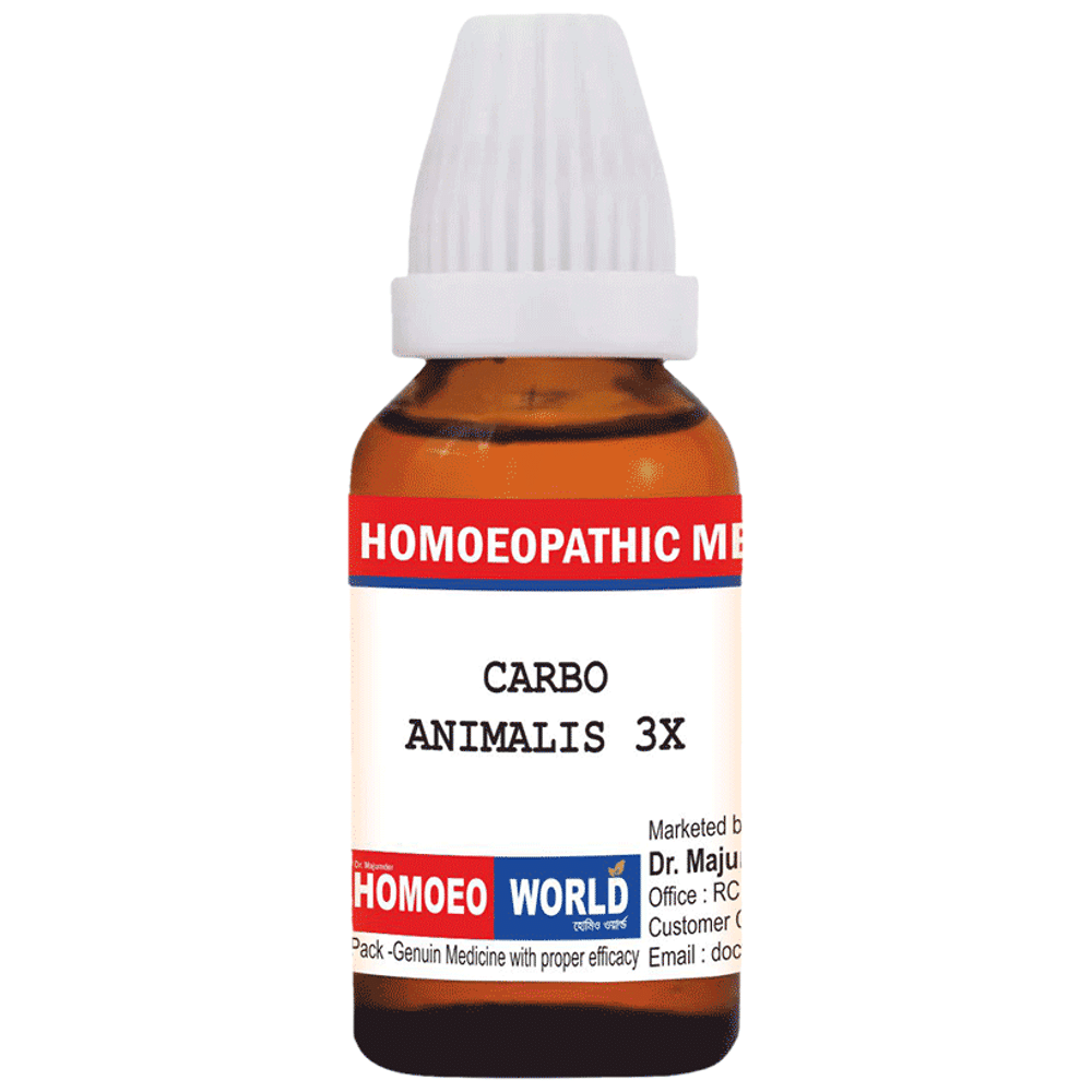 Dr. Majumder Homeo World Carbo Animalis Dilution (30ml Each) 3X