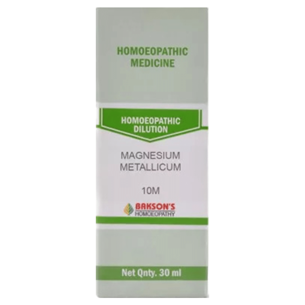 Bakson's Homeopathy Dilution Magnesium Metallicum 10M