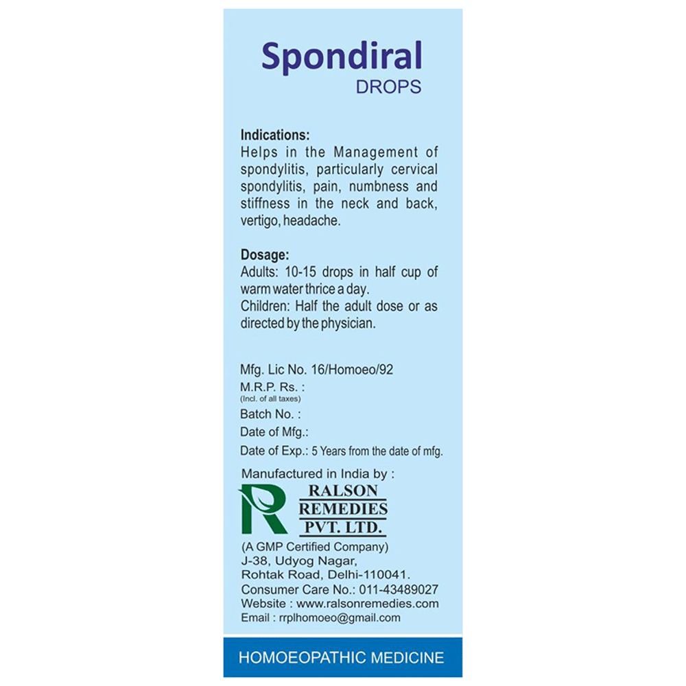 Ralson Remedies Spondiral Drops