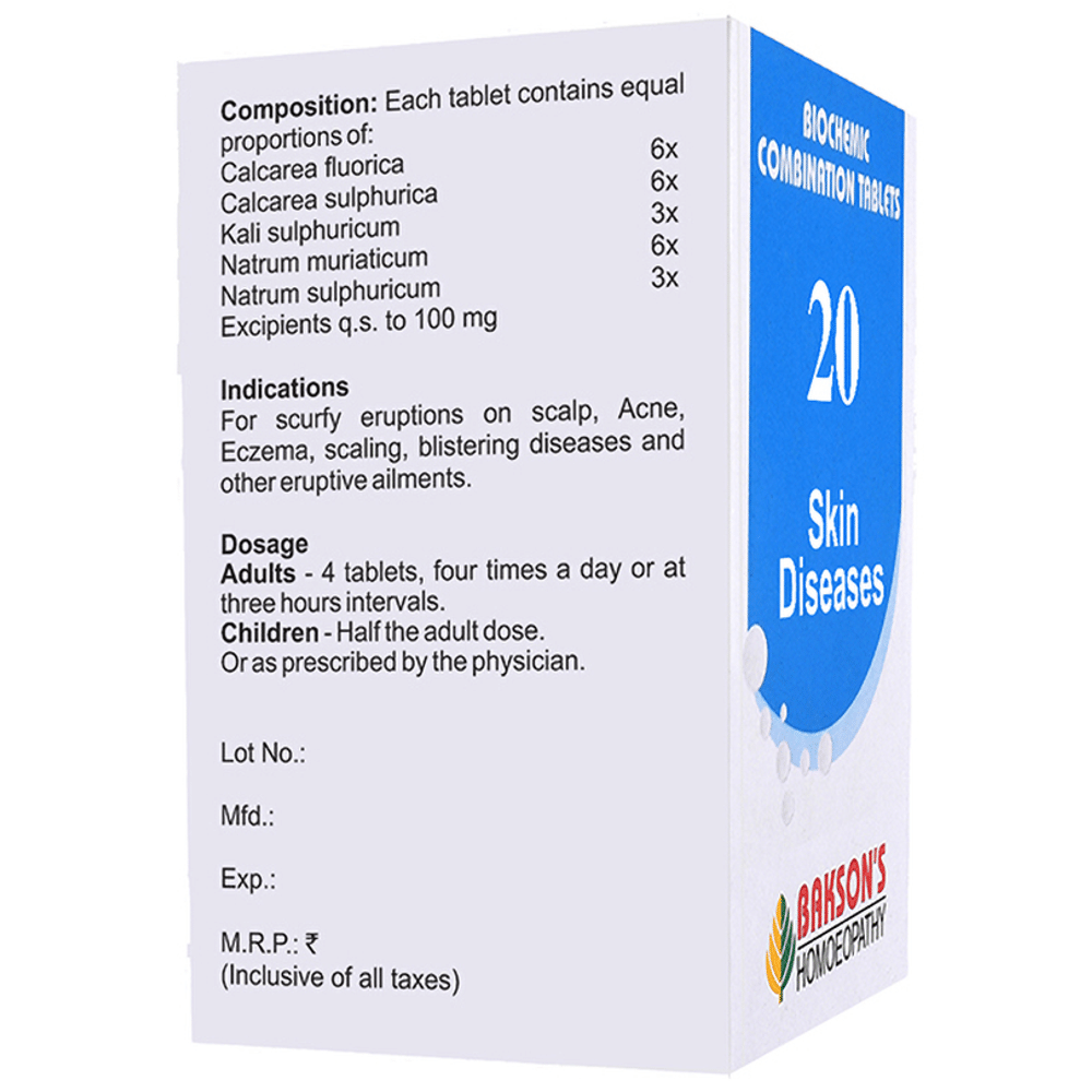 Bakson's Homeopathy Biocombination 20 Tablet