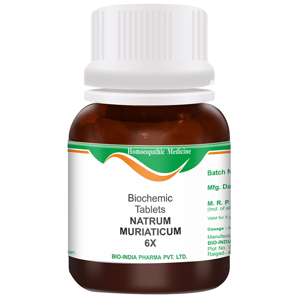 Bio India Natrum Muriaticum Biochemic Tablet 6X