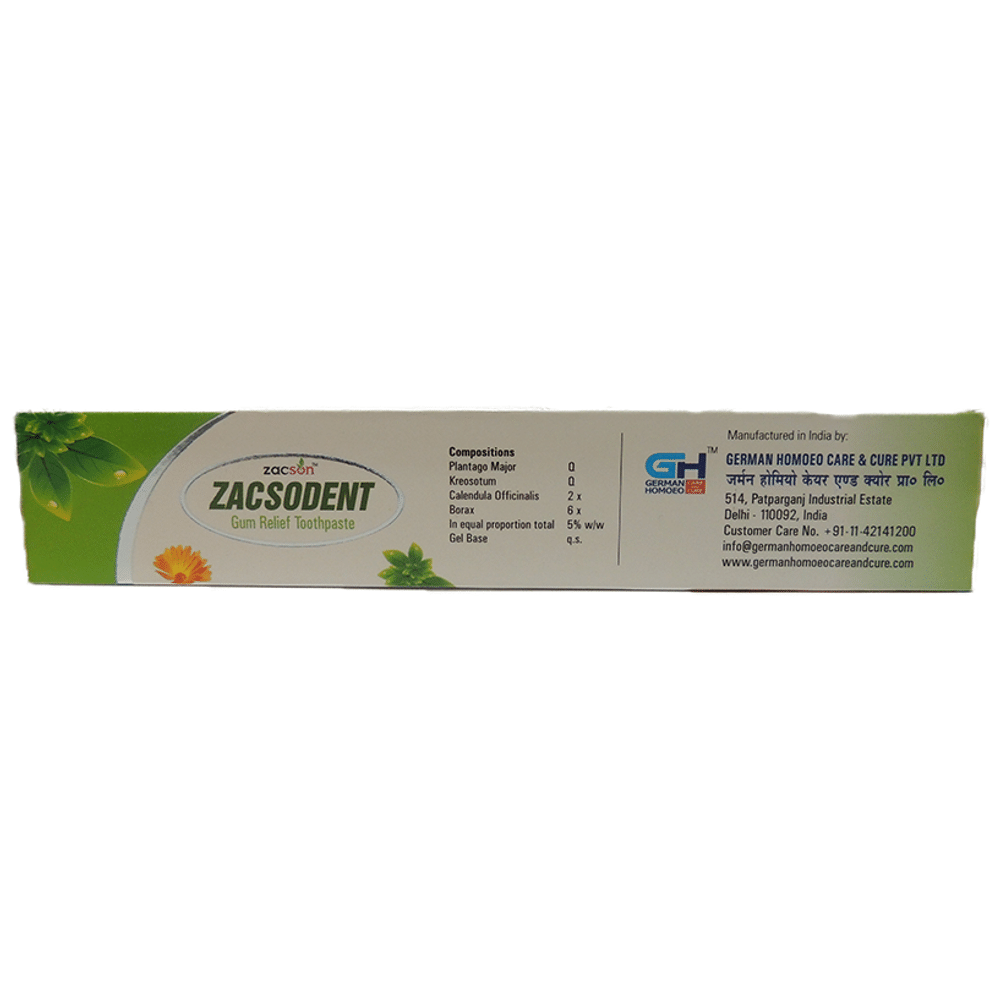 Zacson Zacsodent Gum Relief Toothpaste