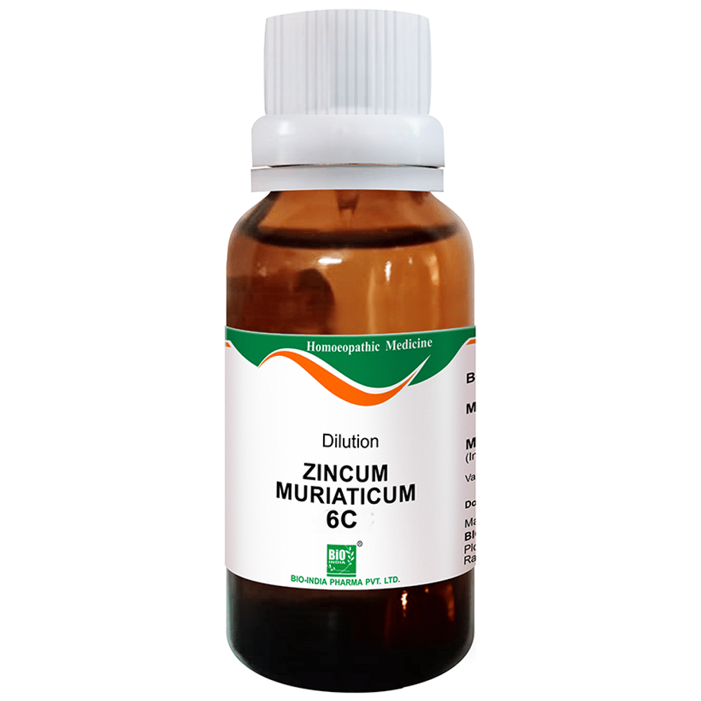 Bio India Zincum Muriaticum Dilution 6 CH