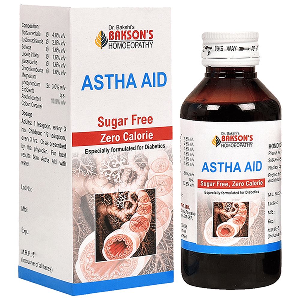 Bakson's Homeopathy Astha Aid Syrup Sugar Free