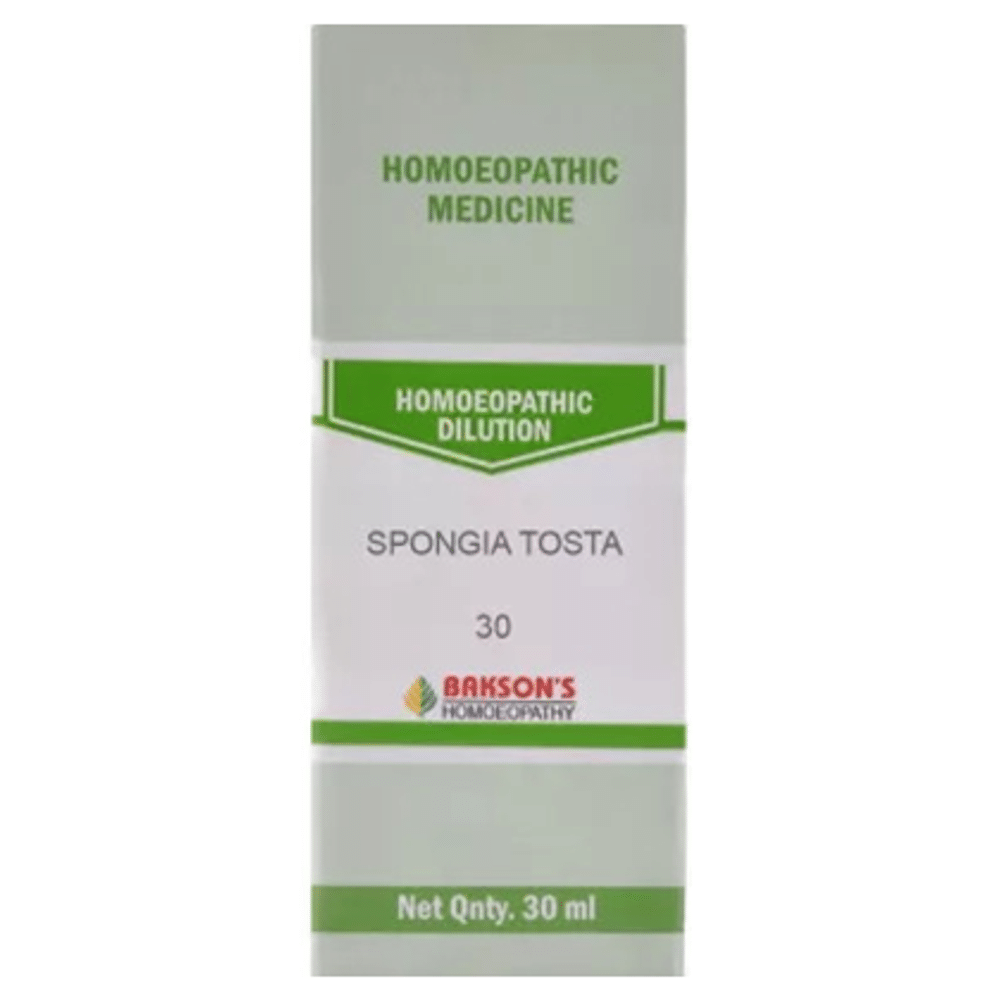 Bakson's Homeopathy Spongia Tosta Dilution 30 CH