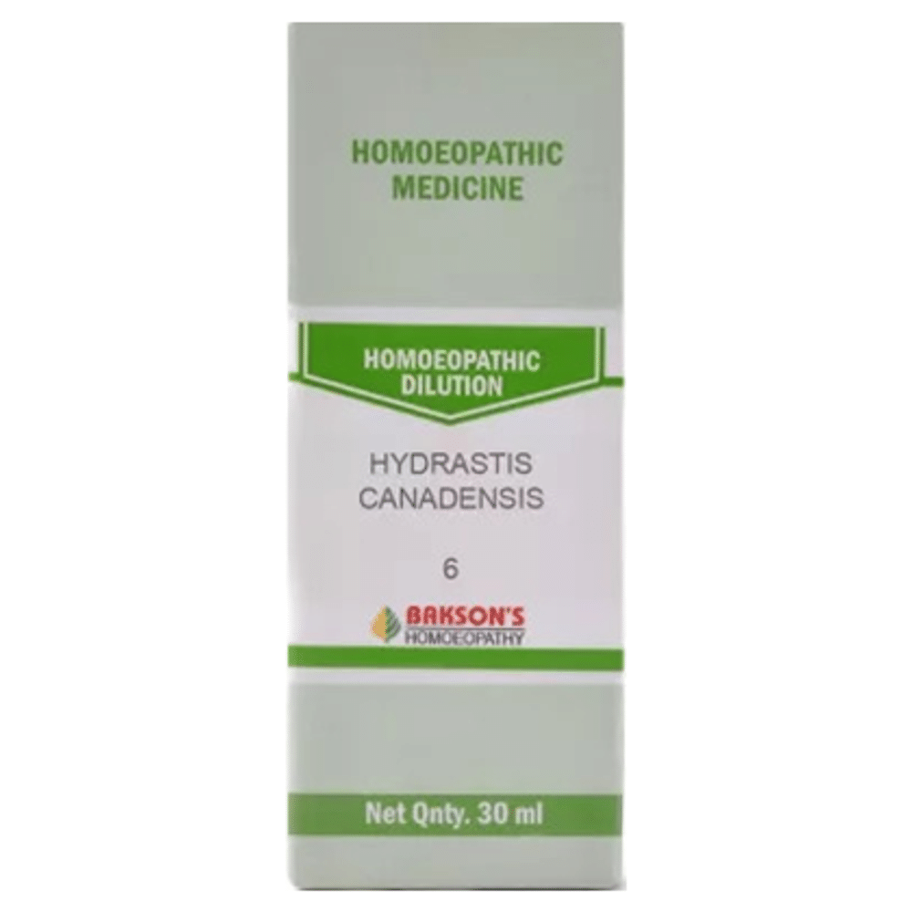 Bakson's Homeopathy Hydrastis Canadensis Dilution 6 CH