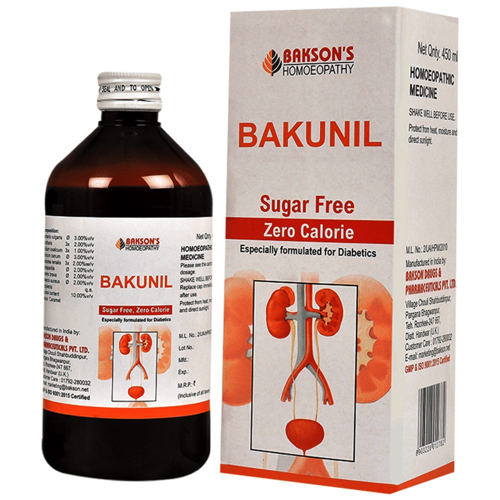 Bakson's Homeopathy Bakunil Syrup Sugar Free