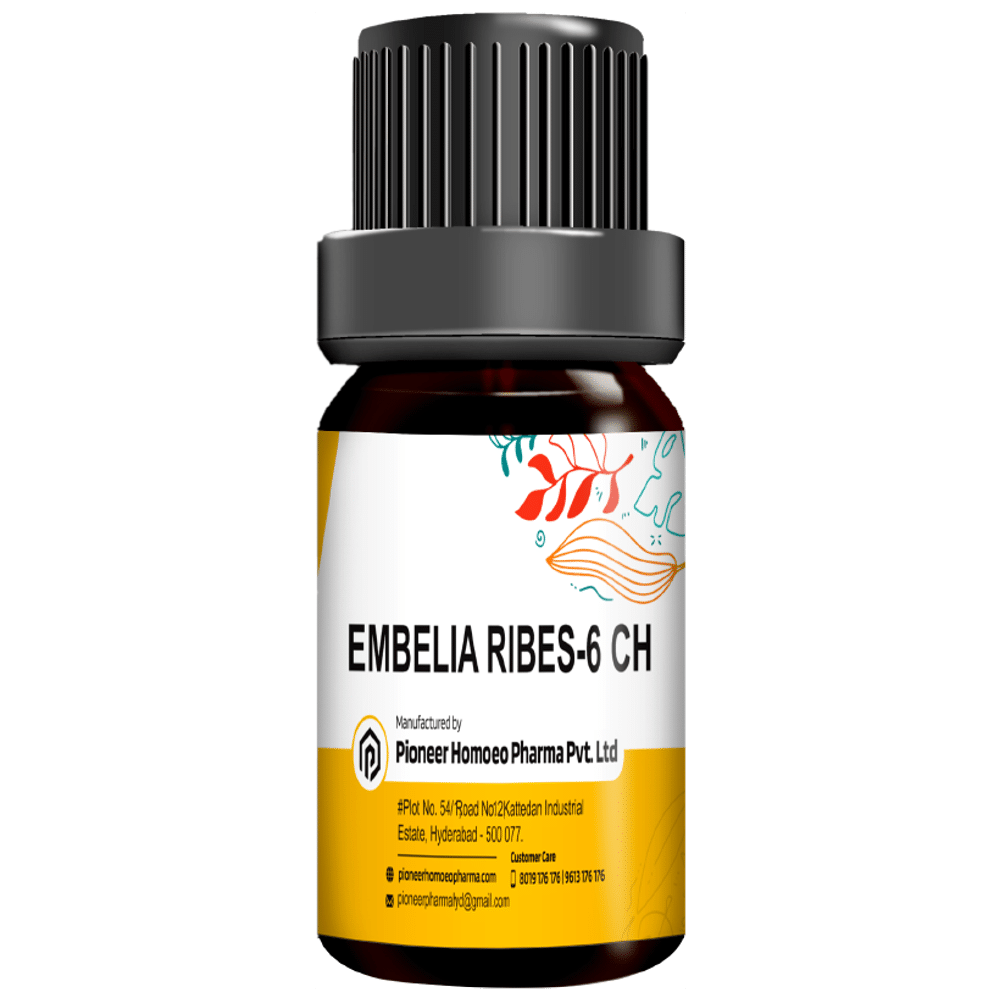 Pioneer Pharma Embelia Ribes Globules Pellets Multidose Pills 6 CH