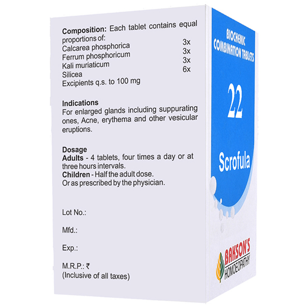 Bakson's Homeopathy Biocombination 22 Tablet