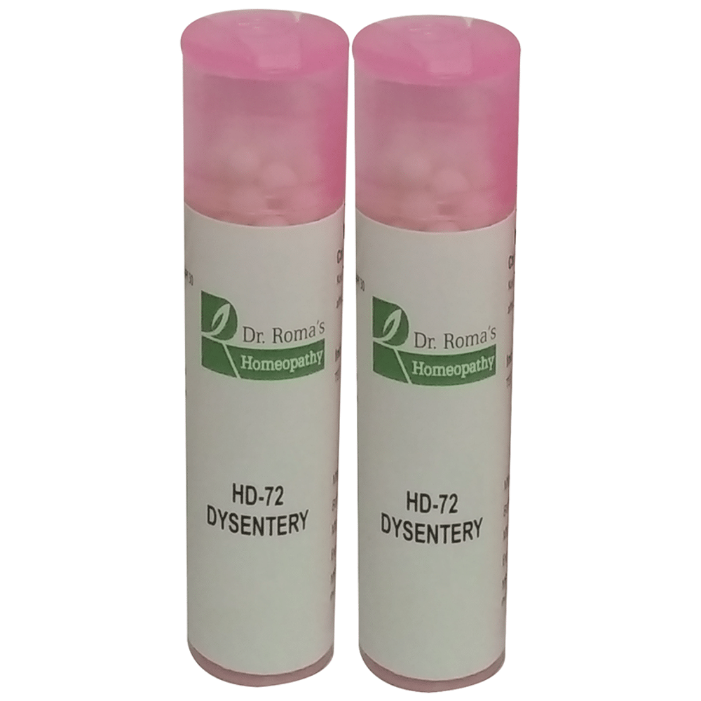 Dr. Romas Homeopathy HD-72 Dysentery, 2 Bottles of 2 Dram