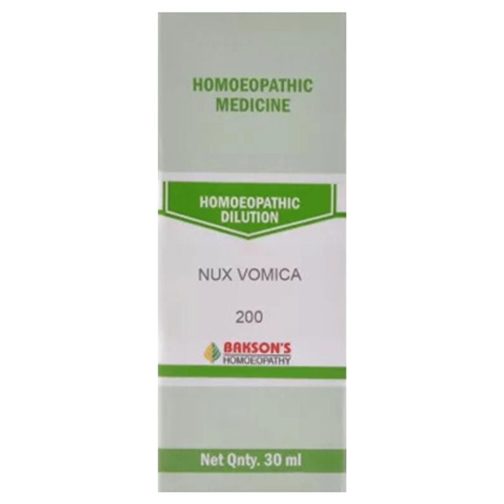 Bakson's Homeopathy Nux Vomica Dilution 200 CH