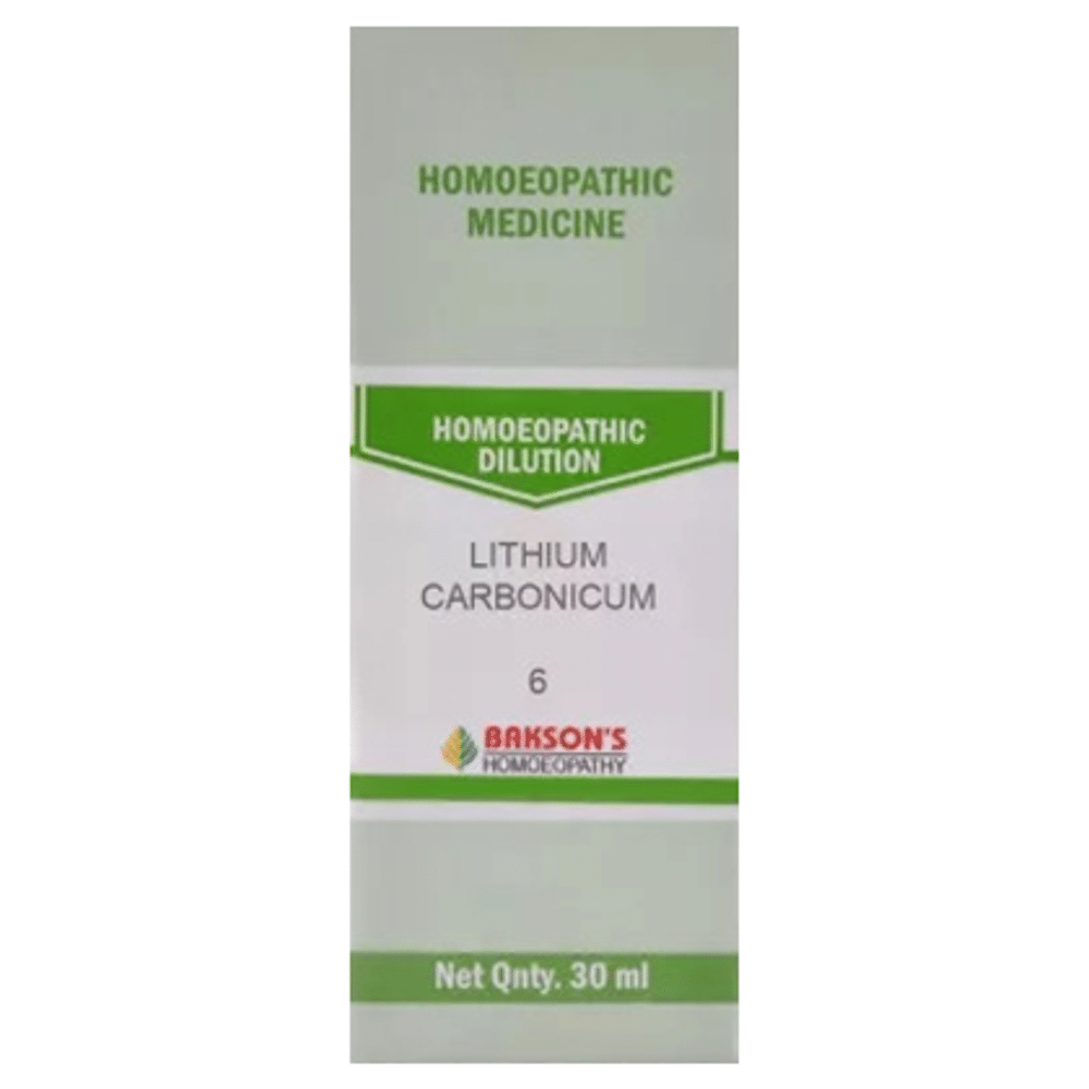 Bakson's Homeopathy Lithium Carbonicum Dilution 6 CH