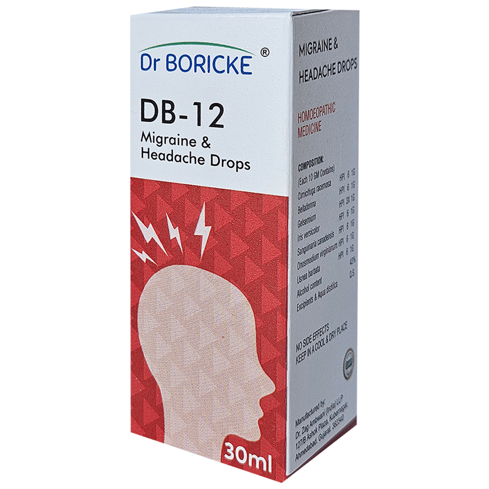 Dr Boricke DB 12 Migraine & Headache Drop