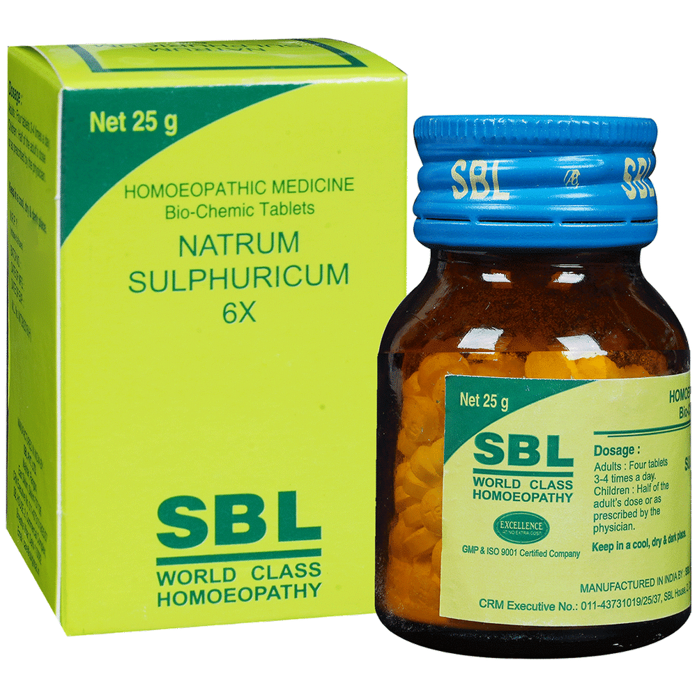 SBL Natrum Sulphurica Biochemic Tablet 6X