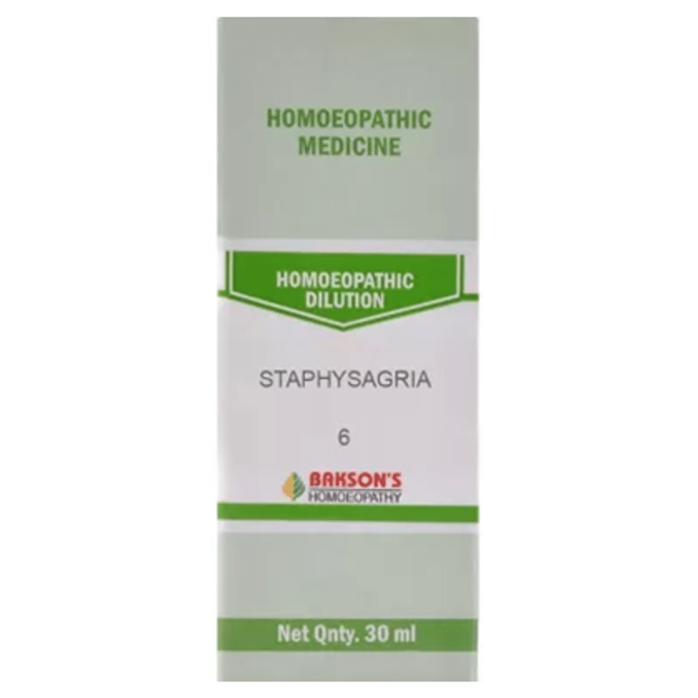 Bakson's Homeopathy Staphysagria Dilution 6 CH