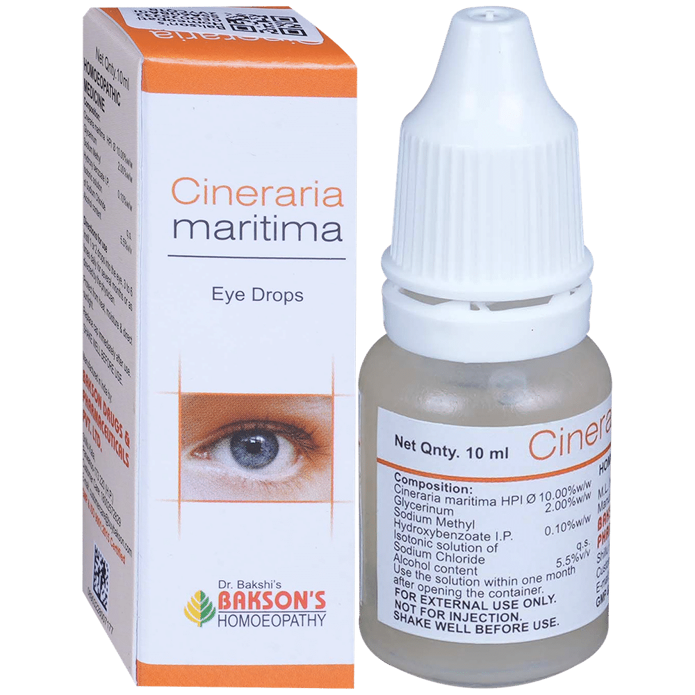 Bakson's Homeopathy Cineraria Maritima Eye Drop 