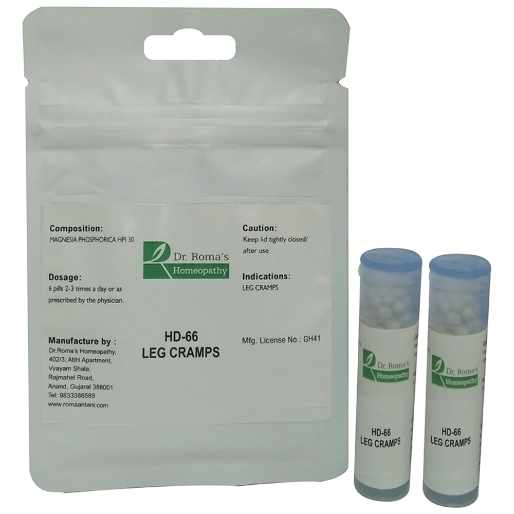 Dr. Romas Homeopathy HD-66 Leg Cramps, 2 Bottles of 2 Dram