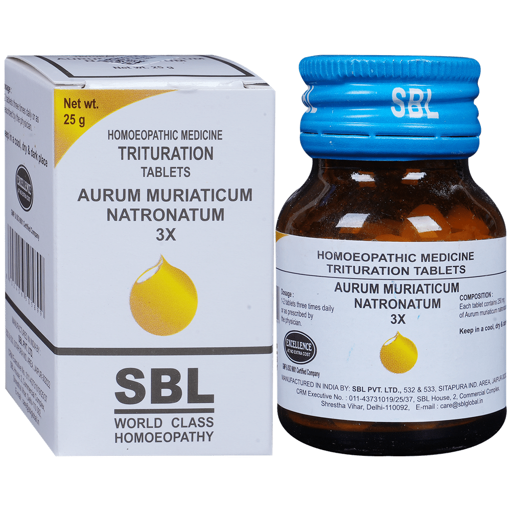 SBL Aurum Muriaticum Natronatum Trituration Tablet 3X