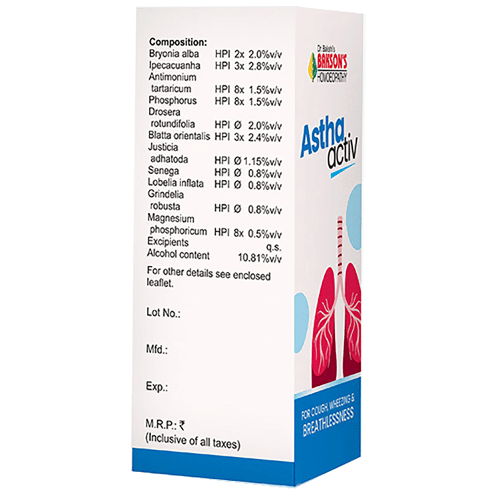 Bakson's Homeopathy Astha Active Syrup