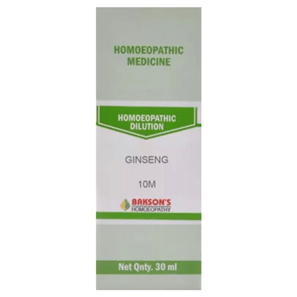 Bakson's Homeopathy  Ginseng Dilution 10M