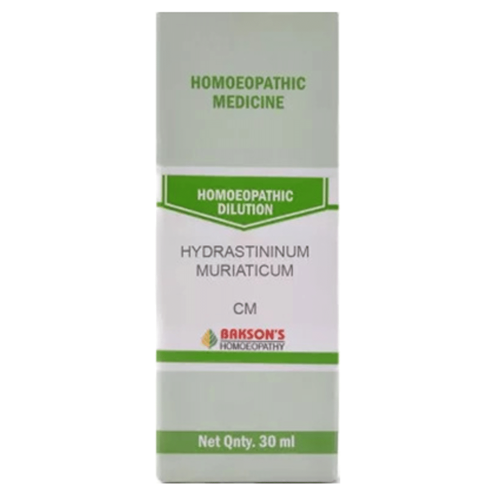 Bakson's Homeopathy Hydrastininum Muriaticum Dilution CM