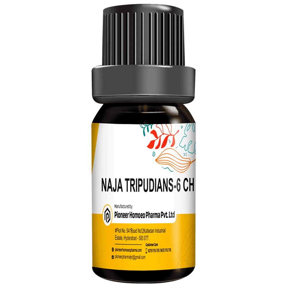 Pioneer Pharma Naja Tripudians Globules Pellets Multidose Pills 6 CH