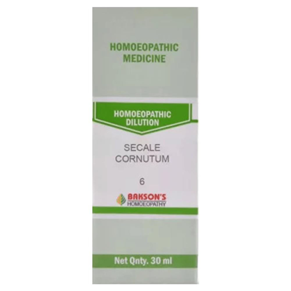 Bakson's Homeopathy Secale Cornutum Dilution 6 CH