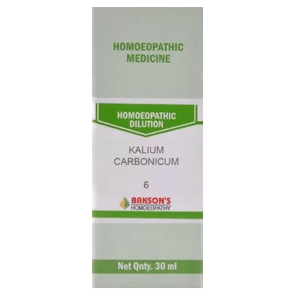 Bakson's Homeopathy Kalium Carbonicum Dilution 6 CH