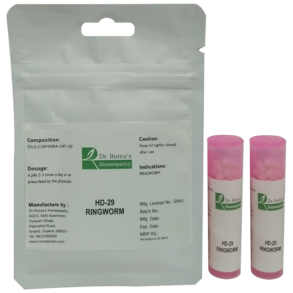 Dr. Romas Homeopathy HD-29 Ringworm, 2 Bottles of 2 Dram