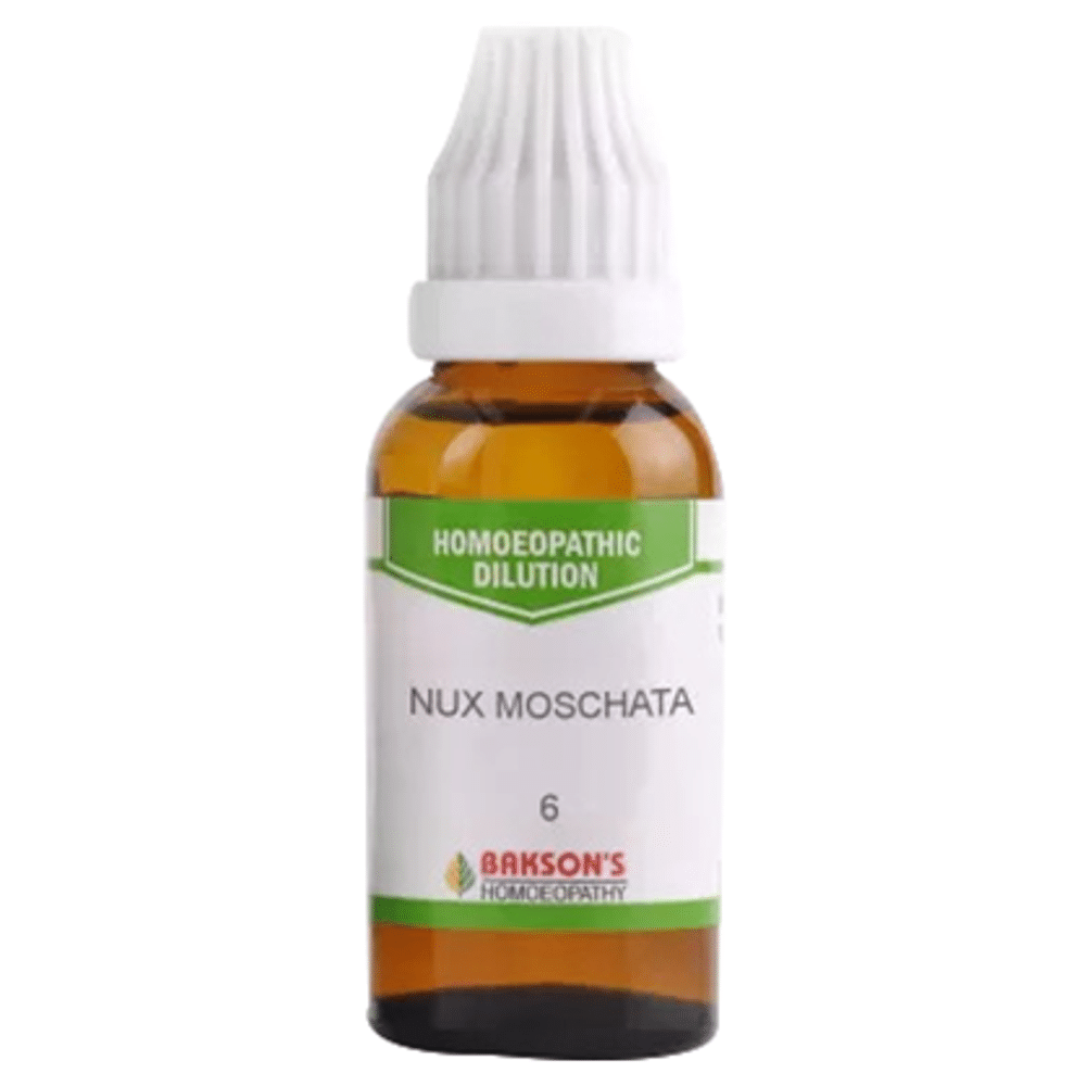 Bakson's Homeopathy Nux Moschata Dilution 6 CH