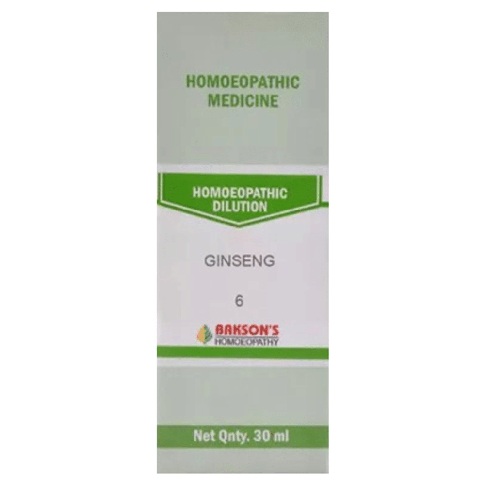 Bakson's Homeopathy  Ginseng Dilution 6 CH