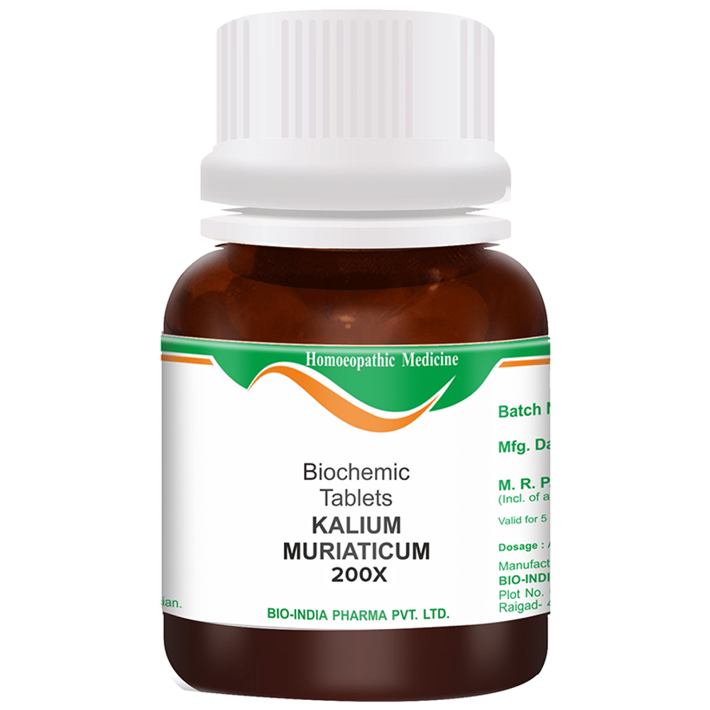 Bio India Kalium Muriaticum Biochemic Tablet 200X