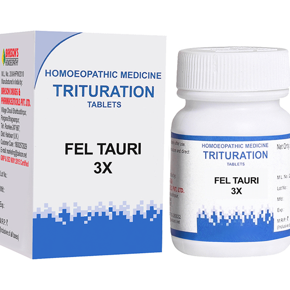 Bakson's Homeopathy Fel Tauri Trituration Tablet 3X