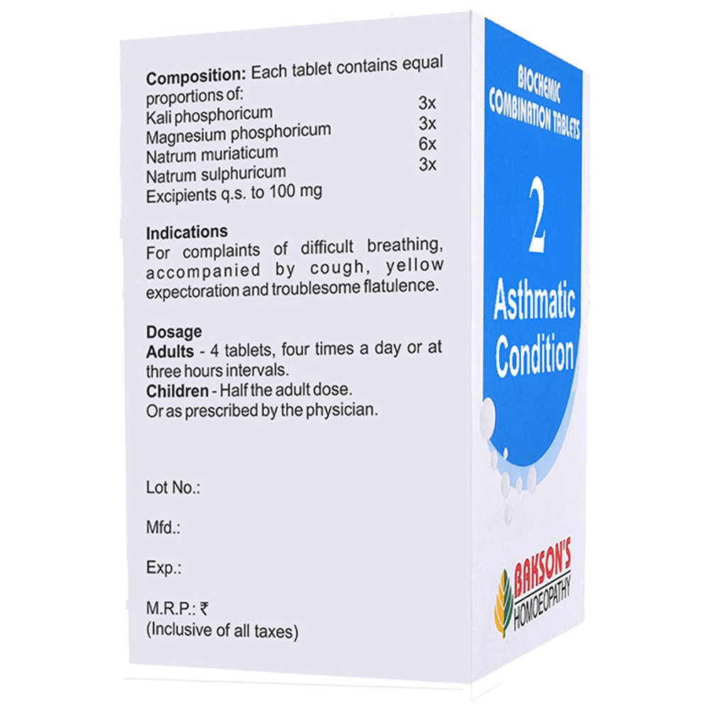 Bakson's Homeopathy Biocombination 2 Tablet