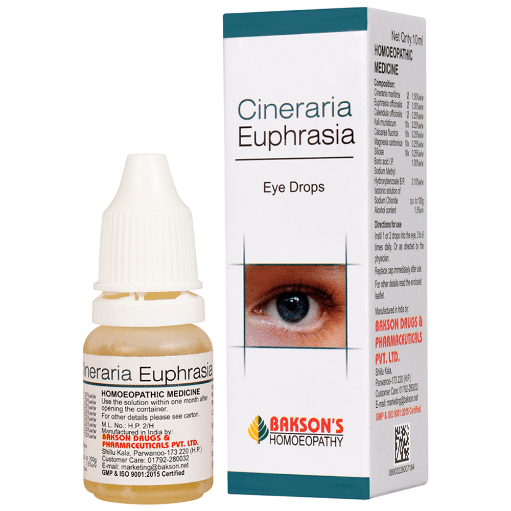 Bakson's Homeopathy Cineraria Euphrasia Eye Drop