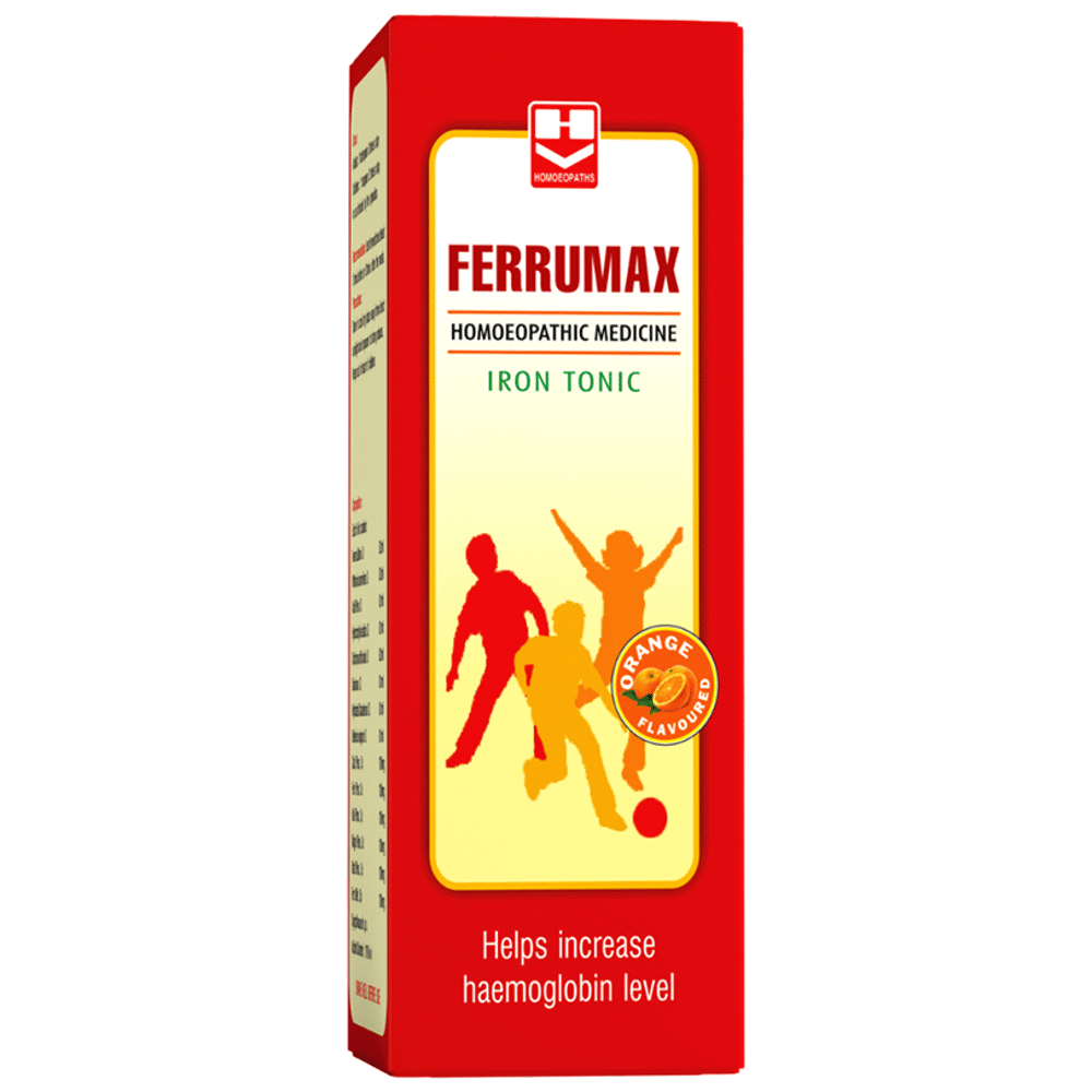 Homeopaths Ferrumax Iron Tonic Orange