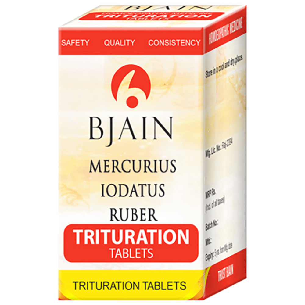 Bjain Mercurius Iodatus Ruber Trituration Tablet 3X