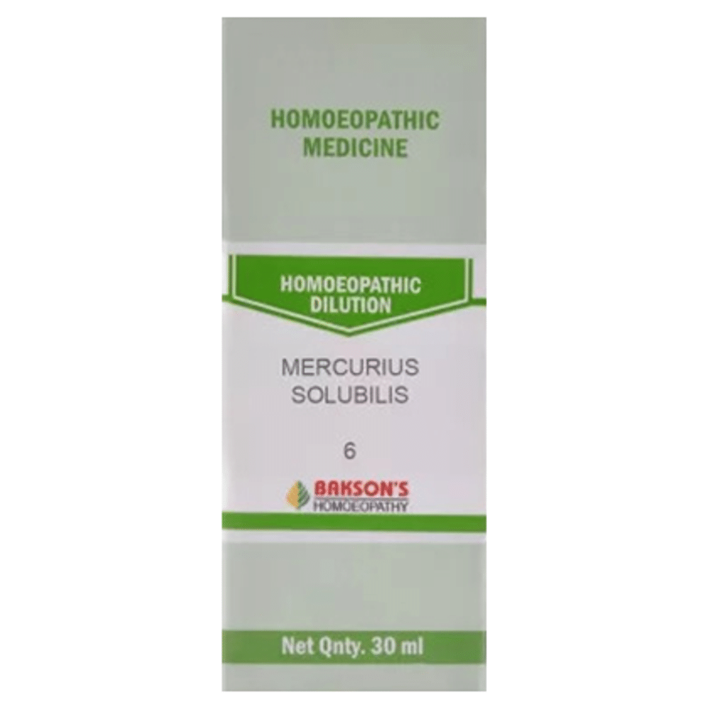 Bakson's Homeopathy Mercurius Solubilis Dilution 6 CH