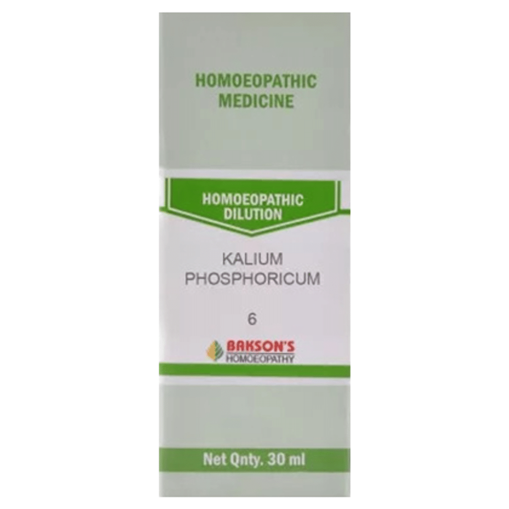 Bakson's Homeopathy Kalium Phosphoricum Dilution 6 CH